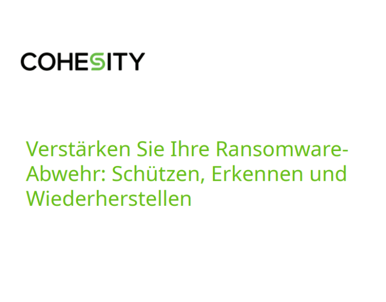 Amplify Your Ransomware Defenses Protect, Detect and Recover - DE