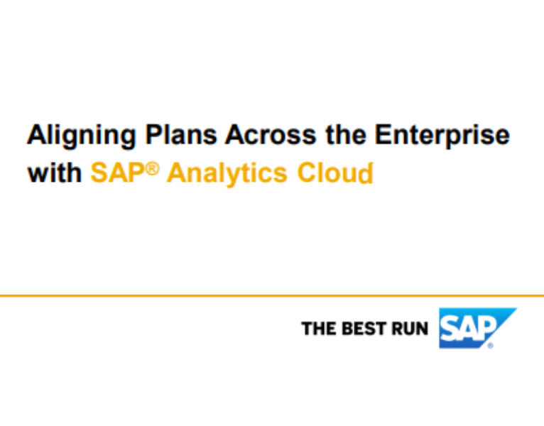 Callaway Aligning Plans Across the Enterprise with SAP Analytics Cloud
