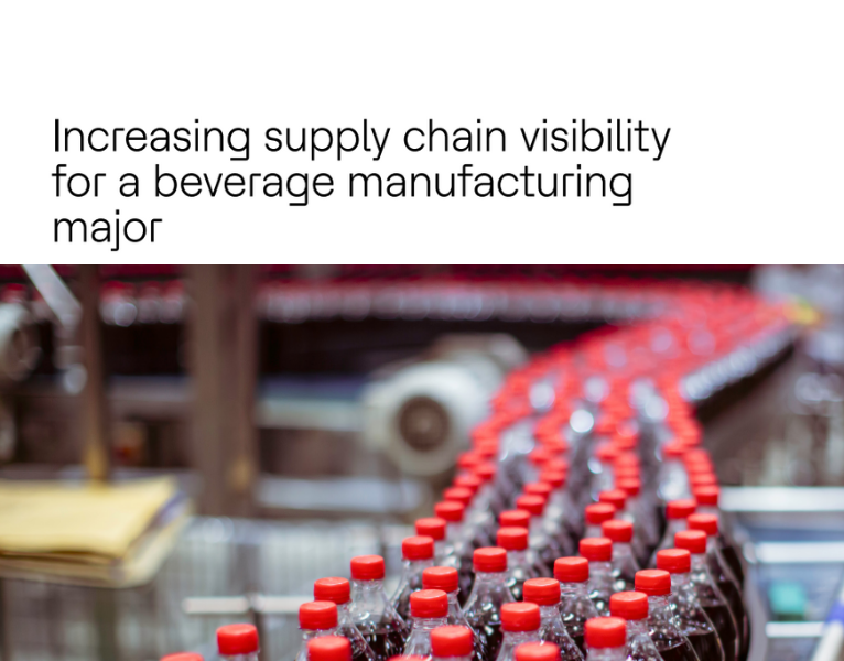 Increasing supply chain visibility for a beverage manufacturing major