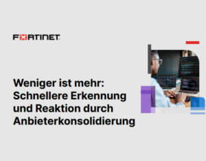 Weniger ist mehr Schnellere Erkennung und Reaktion durch Anbieterkonsolidierung