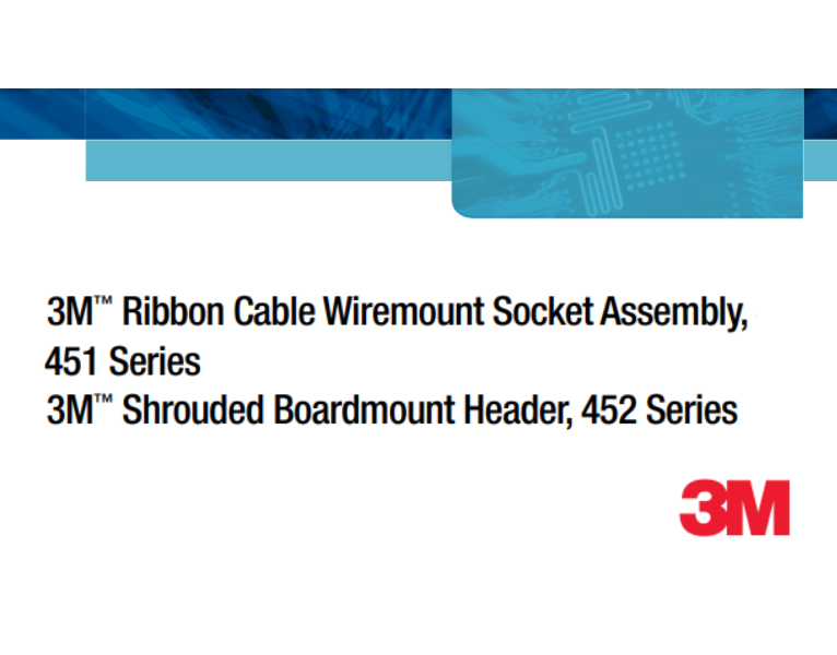 3M Ribbon Cable Wiremount Socket Assembly, 451 Series (2)