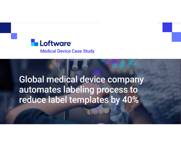 Global medical device company automates labeling process to reduce label templates by 40%