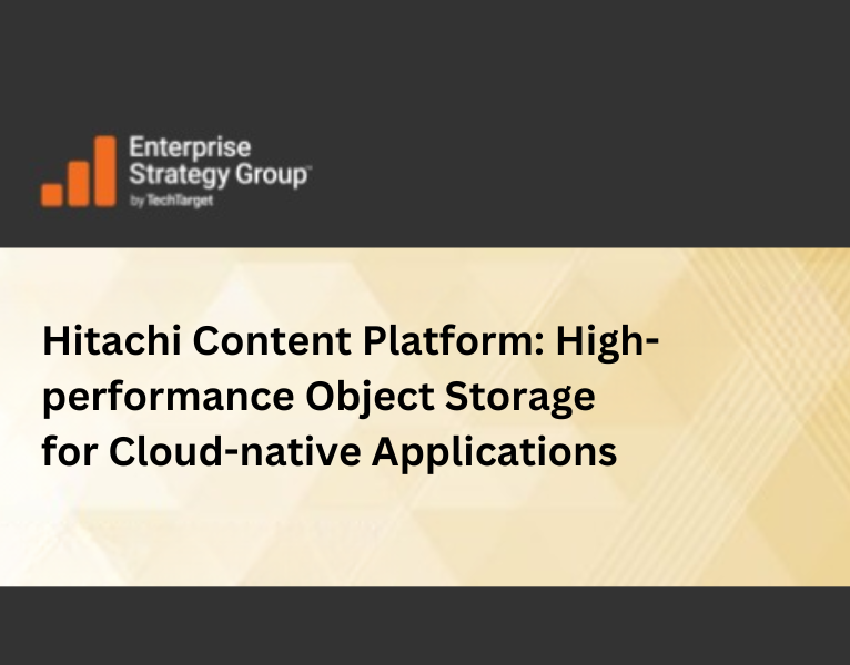 Hitachi Content Platform High-performance Object Storage for Cloud-native Applications
