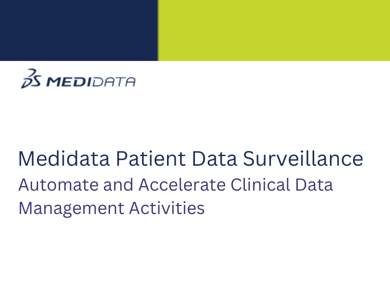 Medidata Patient Data Surveillance A Single Platform for Patient Data Management