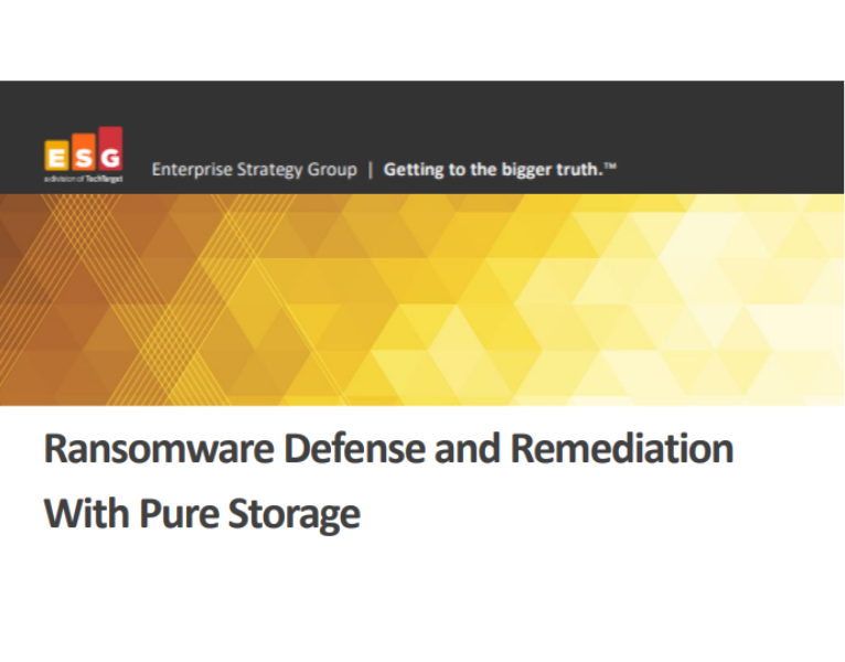 Ransomware Defense and Remediation With Pure Storage