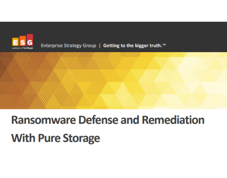 Ransomware Mitigation from Pure Storage - ESG Tech Review